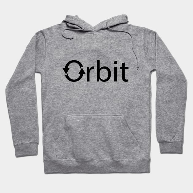 Orbit typography design Hoodie by CRE4T1V1TY